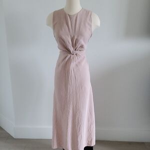VICOLO Italian brand pink linen Dress w/cutOut Side tag missing see measurements